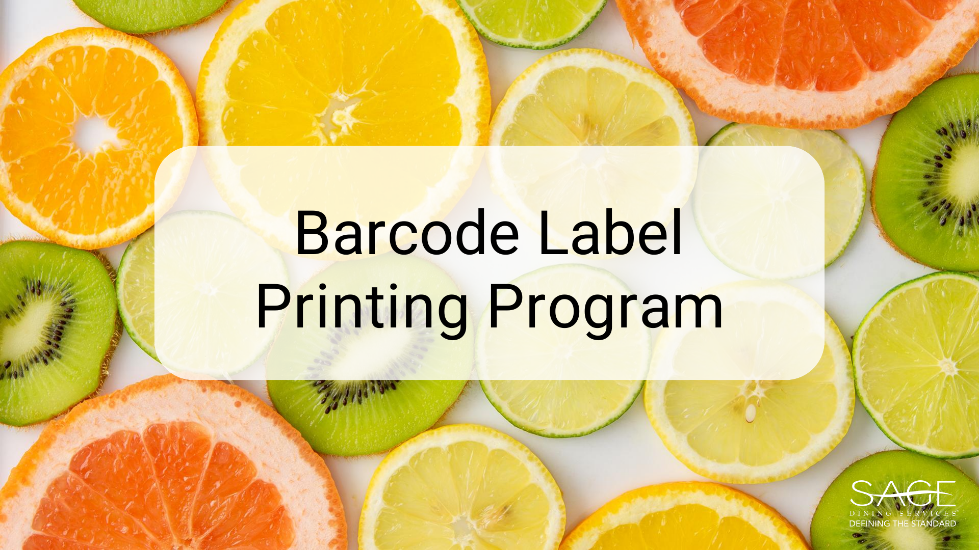 Label Program Presentation, page 1
