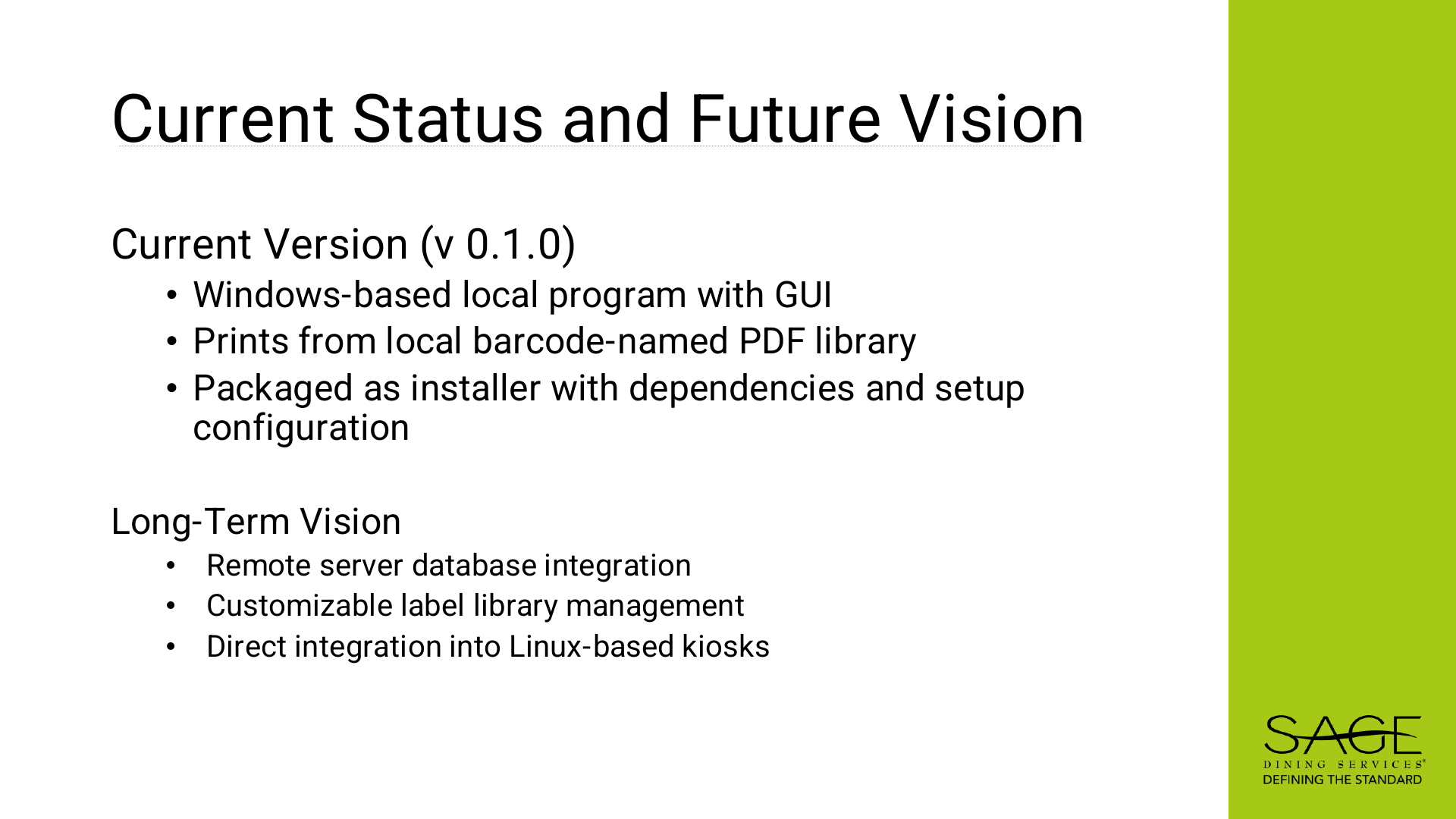 Label Program Presentation, page 5