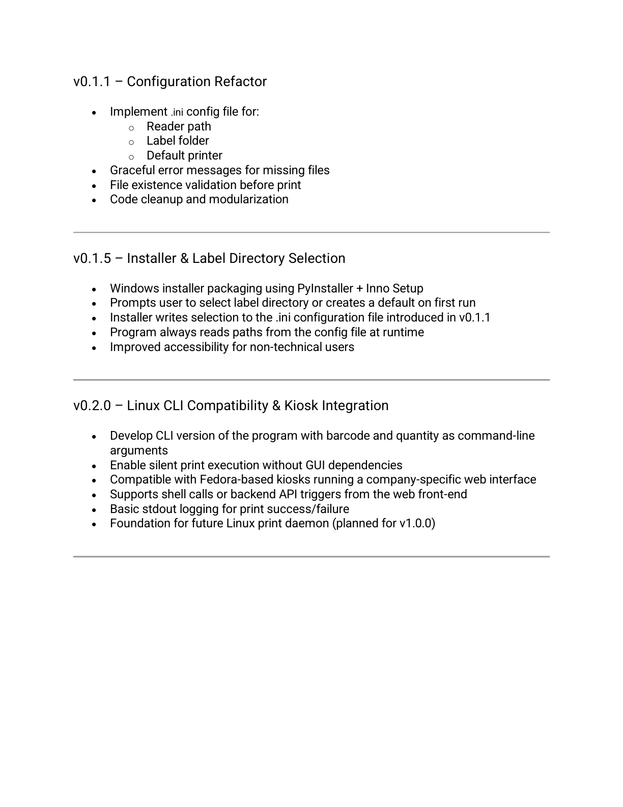 Label Program Technical Specification, page 4