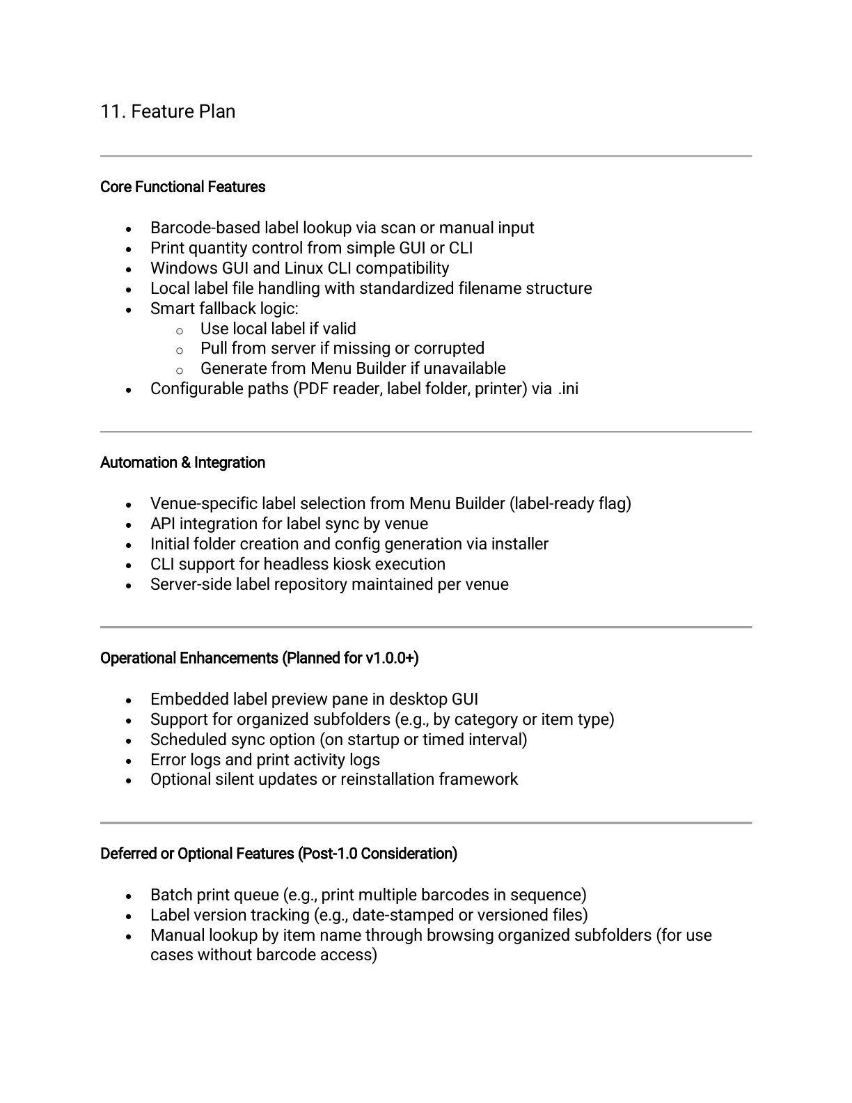 Label Program Technical Specification, page 6